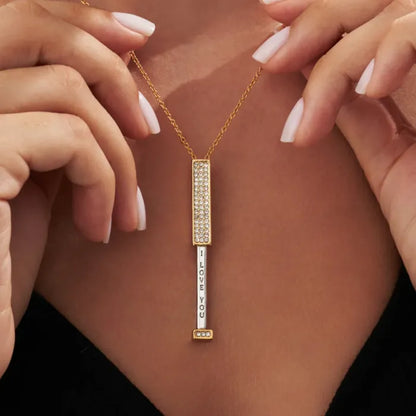 Secret Message Bar Necklace