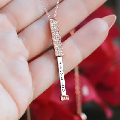 Secret Message Bar Necklace